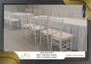 Sewa Kursi Tiffany Kayu Warna Putih  Hitam Gold Bekasi