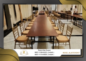 Sewa Kursi Tiffany Kayu Warna Putih  Hitam Gold Bekasi