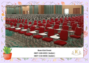 Rental Kursi Kuliah Merah Dan Hitam Kokoh Tanah Abang