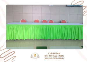 Rental Meja Kotak Cover Aneka Warna Area Bekasi