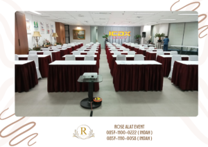 Rental Meja Kotak Cover Aneka Warna Area Bekasi