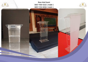 Jasa Sewa Podium HPL Kayu Stainless Acrylic Jakarta