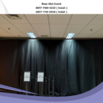 Sewa Tirai Tebal Hitam Bahan Lotto Area Bekasi