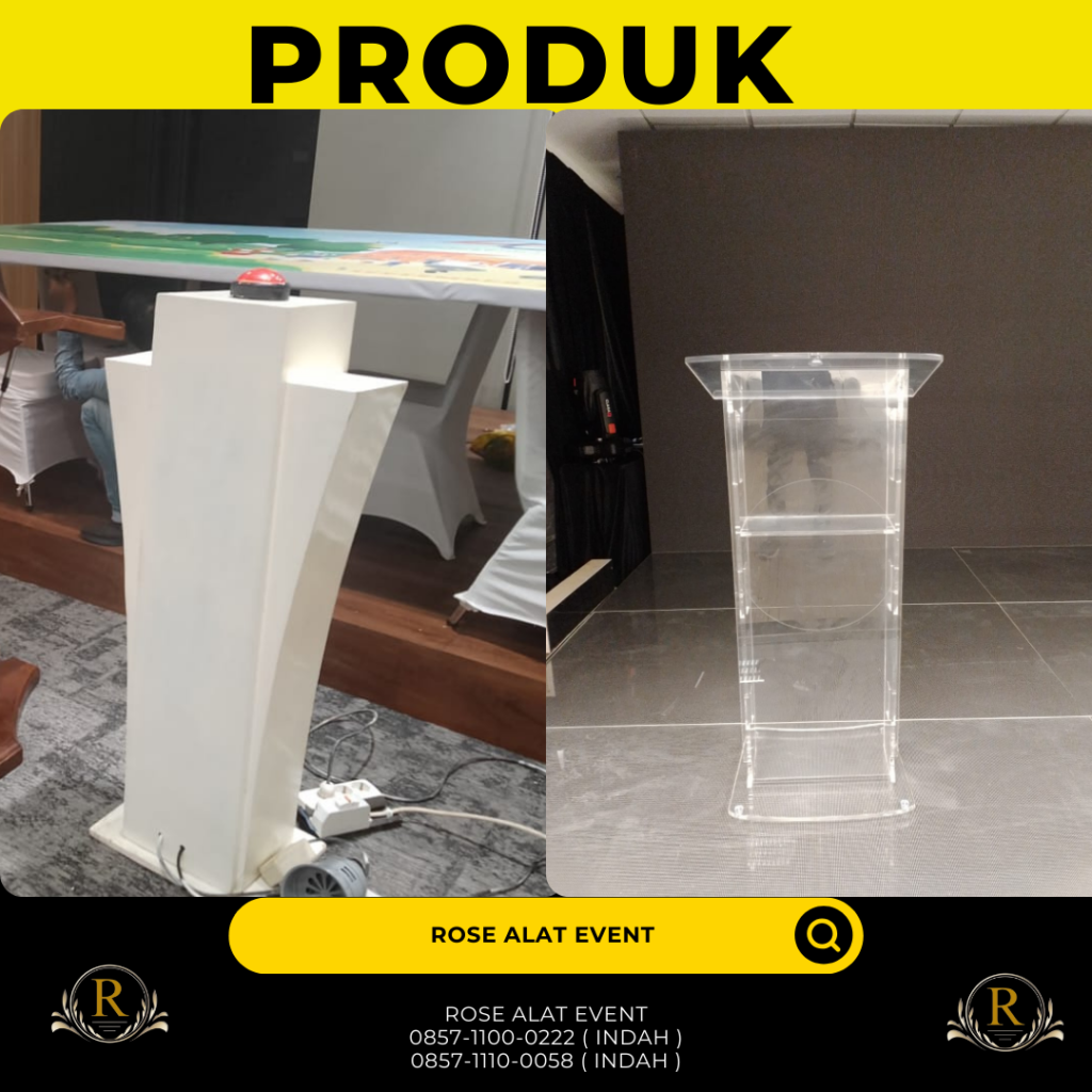 Sewa Podium Acrylic Podium Sirine Area Bekasi