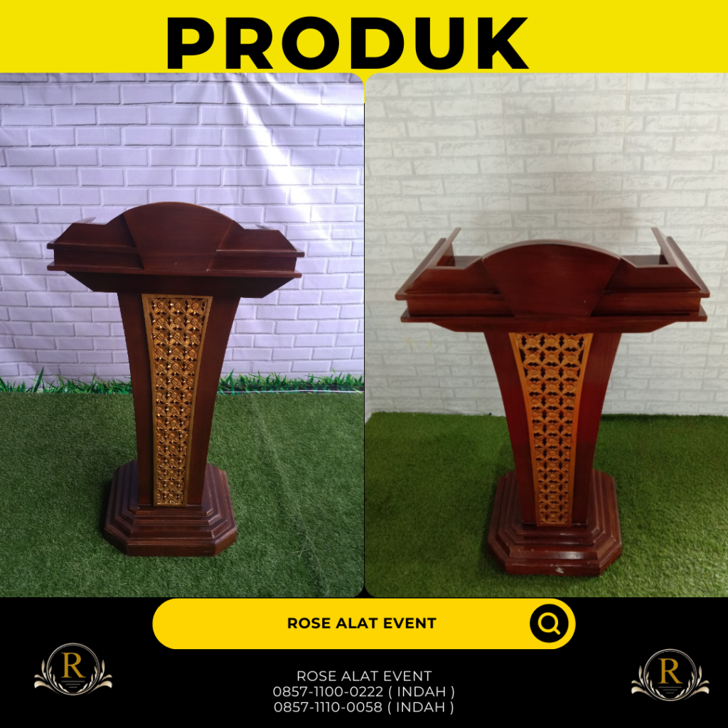 Rental Podium VIP Kayu Jati Ukir Bekasi