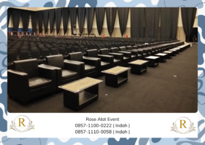 Rental Sofa Hitam Dan Meja Kaca VIP Terbaik Cikarang
