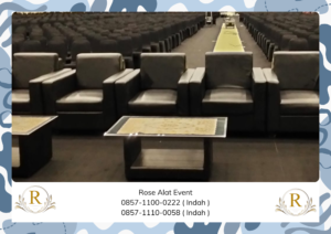Rental Sofa Hitam Dan Meja Kaca VIP Terbaik Cikarang
