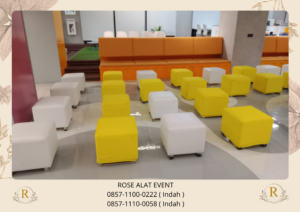 Rental Sofa Puff Barstool Putih Area Bekasi