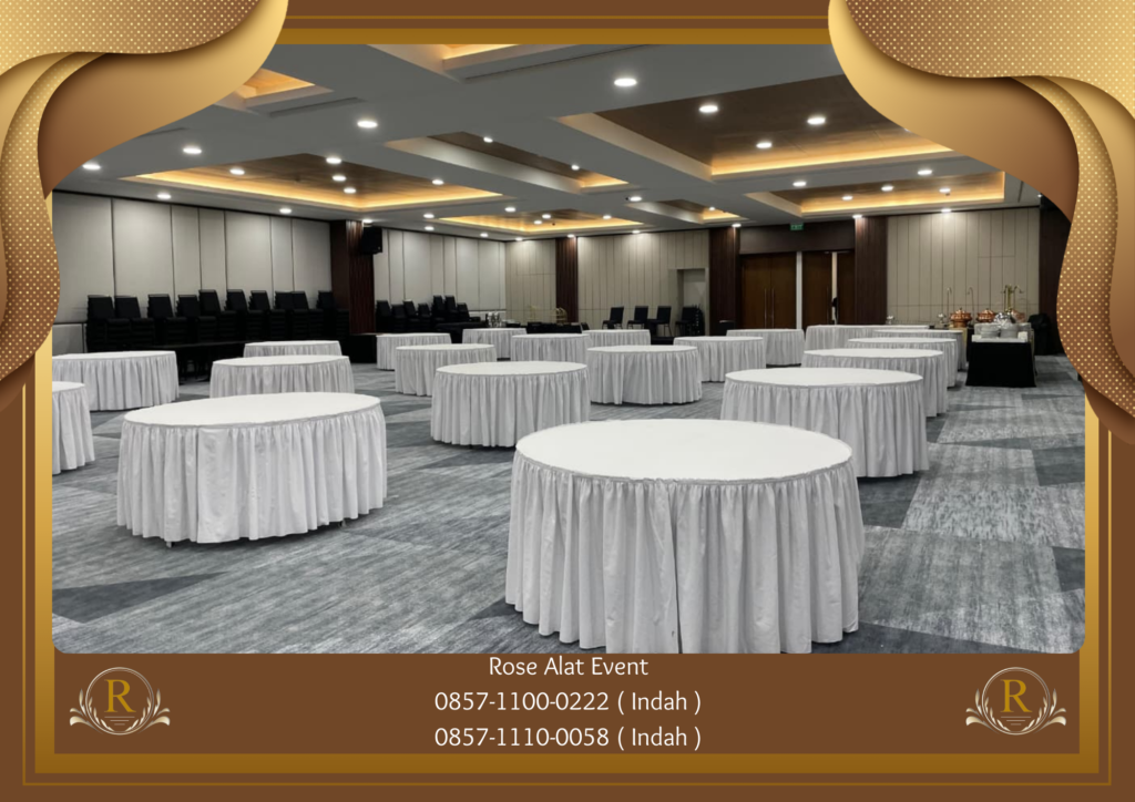 Sewa Round Table Taplak Putih Area Bekasi