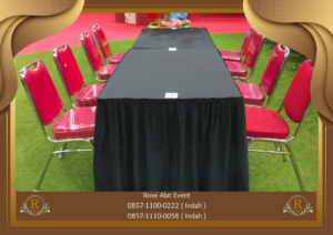 Sewa Meja Kotak Cover Hitam Bekasi