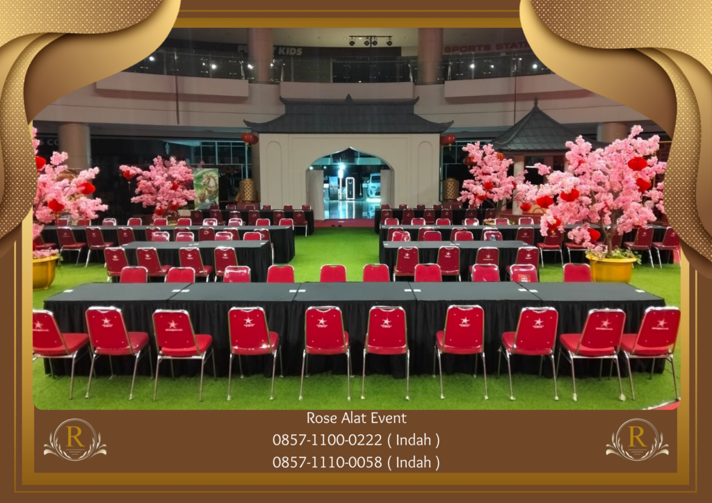 Sewa Meja Kotak Cover Hitam Bekasi