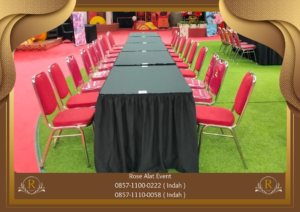 Sewa Meja Kotak Cover Hitam Bekasi