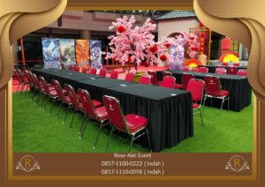 Sewa Meja Kotak Cover Hitam Bekasi