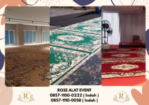 Sewa Meja Lesehan Bantal duduk Karpet Permadani Area Bekasi
