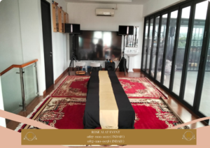 Sewa Karpet Permadani Meja Lesehan Bean Bag Warna-warni Bekasi