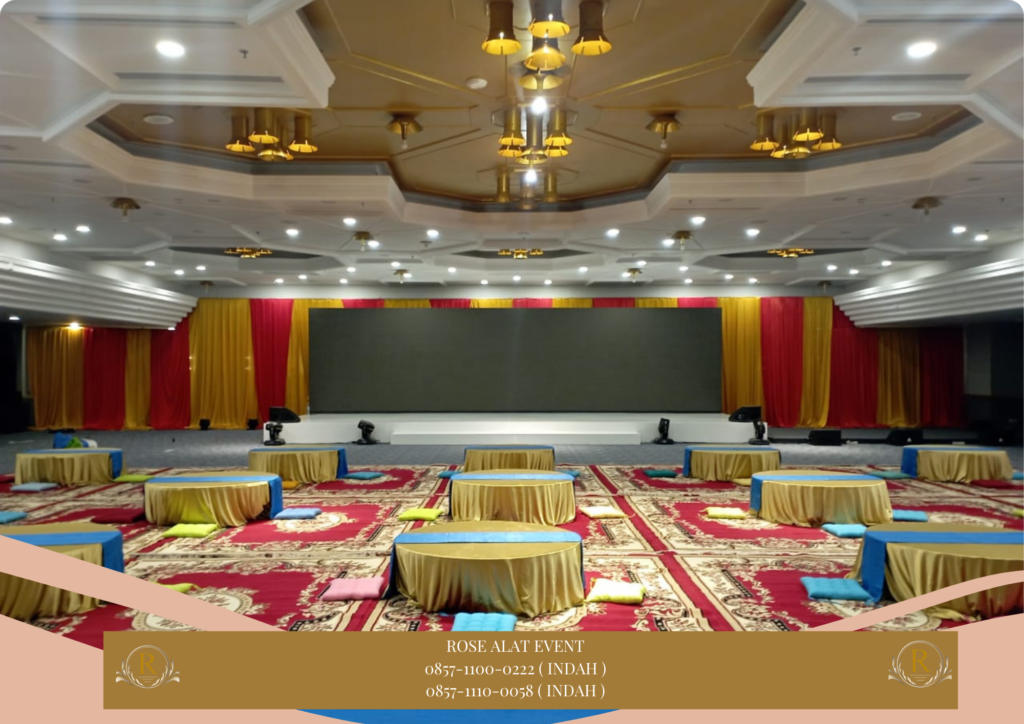 Sewa Karpet Permadani Meja Lesehan Bean Bag Warna-warni Bekasi