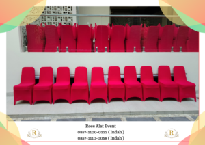 Rental Kursi Susun Cover Merah Busa Empuk Area Bsd