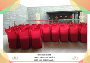 Rental Kursi Susun Cover Merah Busa Empuk Area Bsd