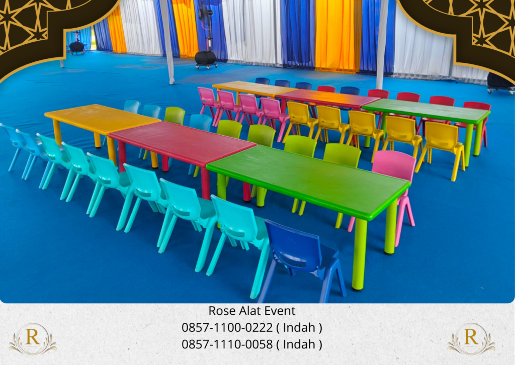 Sewa Kursi dan Meja Anak Warna-warni Area Bekasi