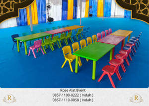Sewa Kursi dan Meja Anak Warna-warni Area Bekasi