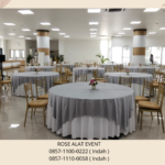Sewa Kursi Round Table Taplak Dan Sarung Kursi Putih Bekasi