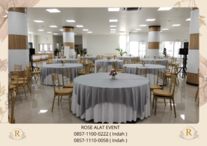 Sewa Kursi Round Table Taplak Dan Sarung Kursi Putih Bekasi