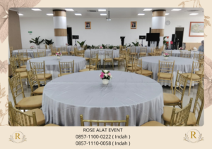 Sewa Kursi Round Table Taplak Dan Sarung Kursi Putih Bekasi