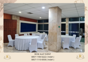 Sewa Kursi Round Table Taplak Dan Sarung Kursi Putih Bekasi