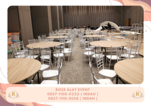 Rental Kursi Tiffany Putih Dan Meja Bulat Besar Area Bekasi