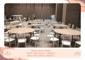 Rental Kursi Tiffany Putih Dan Meja Bulat Besar Area Bekasi