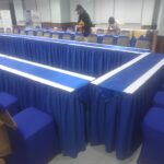 Sewa Kursi Meja Sarung kursi Dan Taplak Meja Biru Area Bekasi