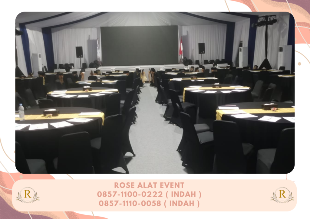 Sewa Round Table Dan Kursi Futura Cover Hitam Area Bekasi