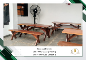 Sewa Meja Dan Bangku Taman Kayu Outdoor Bekasi