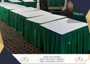 Paket Sewa Tenda Serut Putih Dan Meja Kotak Cengkareng