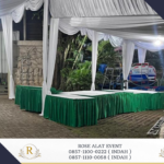 Paket Sewa Tenda Serut Putih Dan Meja Kotak Cengkareng