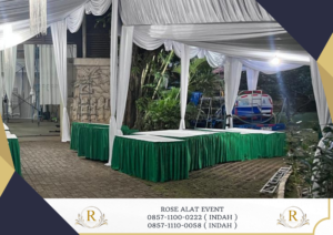 Paket Sewa Tenda Serut Putih Dan Meja Kotak Cengkareng