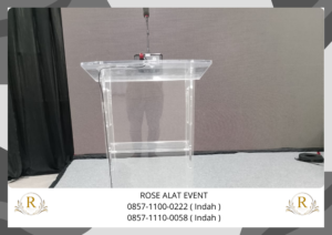 Sewa Podium Acrylic Kotak Dan Podium Acrylic Kaki Stainless Bekasi