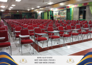 Vendor Sewa Kursi Kuliah Merah Mingguan Area Bandung