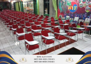 Vendor Sewa Kursi Kuliah Merah Mingguan Area Bandung