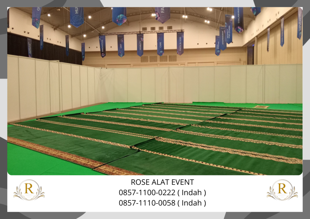 Sewa Karpet Permadani Hijau Merah Cokelat Area Bekasi