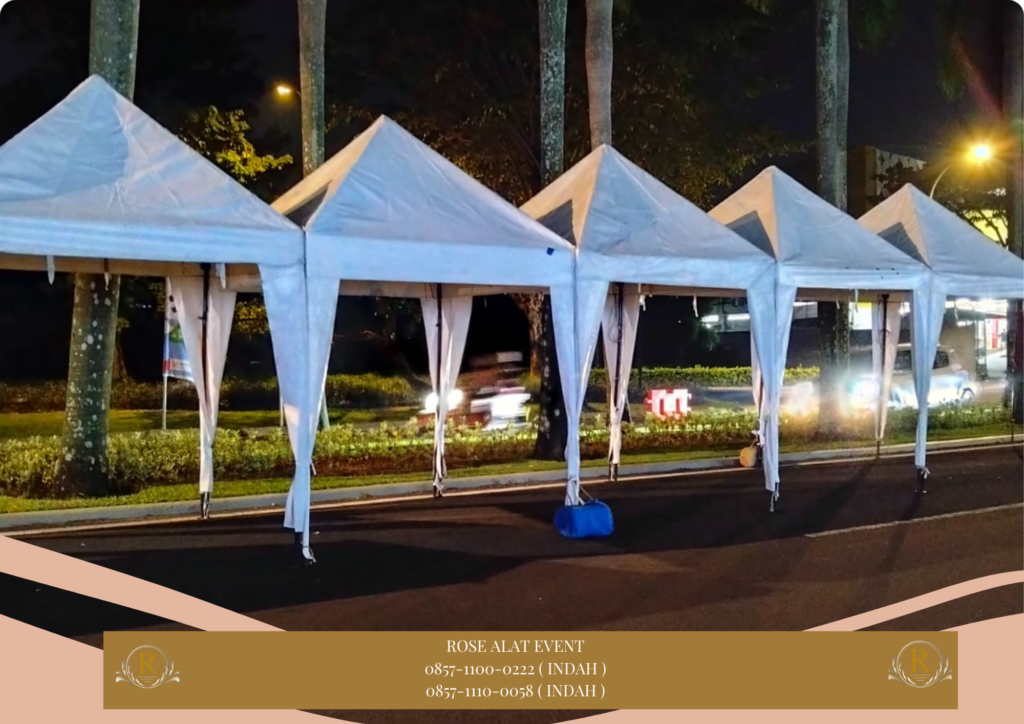 Sewa Tenda Bazar Putih Ukuran 2x2m Area Bekasi