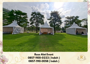 Sewa Tenda Sarnafil Kerucut Atap Putih Untuk Bazar Bekasi