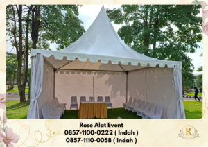 Sewa Tenda Sarnafil Kerucut Atap Putih Untuk Bazar Bekasi