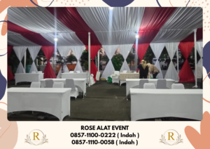 Rental Tenda Serut Kain Merah Putih Area Bekasi