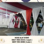 Rental Tenda Serut Kain Merah Putih Area Bekasi