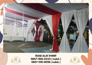 Rental Tenda Serut Kain Merah Putih Area Bekasi