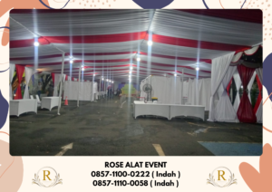 Rental Tenda Serut Kain Merah Putih Area Bekasi