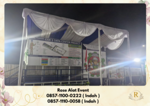 Sewa Tenda Kain Serut Poni Putih Area Bekasi