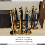 Sewa Tingan Antrian VIP Gold Tali Bludru Biru Area Bekasi