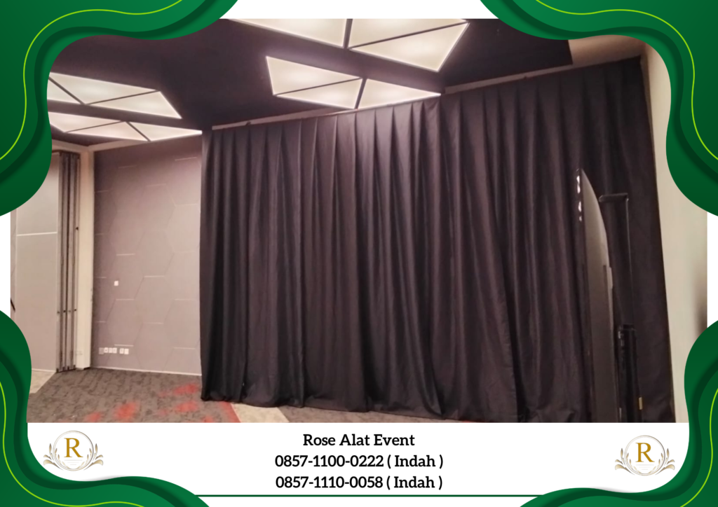 Sewa Tirai Lotto Dan Filamin Warna Hitam Area Jakarta Bekasi